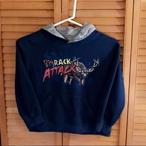 NEARLY NEW BUCK WEAR BIG RACK ATTACK CAMO/BLUE